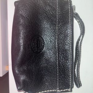 ROOTS LEATHER ZIP POUCH